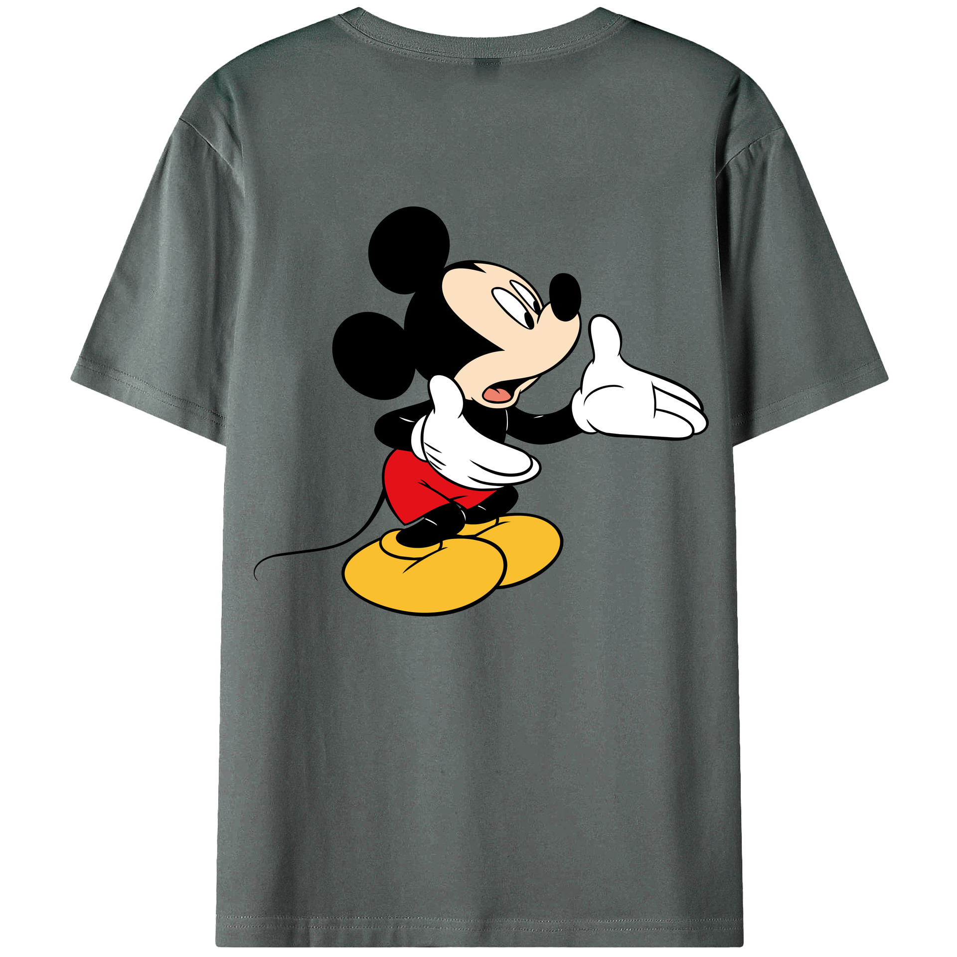 （画像用） ミッキーマウス Mickey Mouse 綿100％半袖Tシャツ（背面プリント）